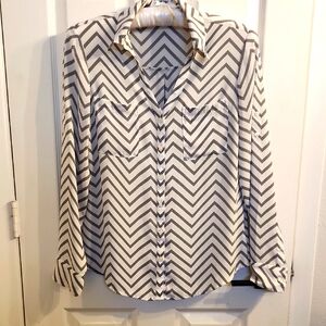 Express Portofino Shirt with Gray Stripes